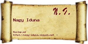 Nagy Iduna névjegykártya