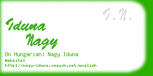 iduna nagy business card